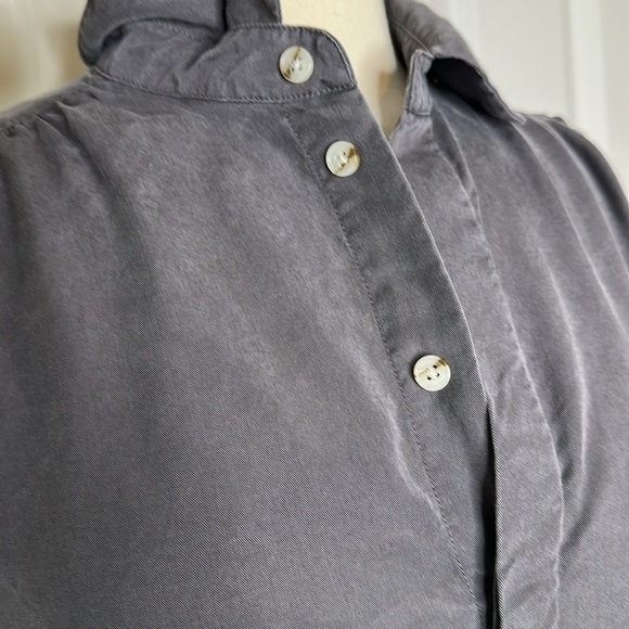 SAMSOE SAMSOE Lizzy Shirt Dress in Grey Long Puff Sleeve Drop Waist SzSmall - Picture 5 of 10